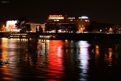 Night walk by Vistula River