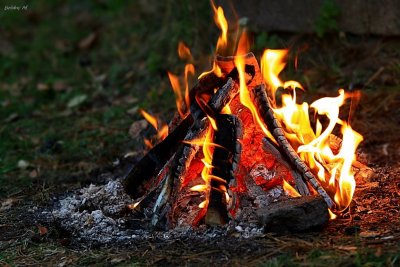 Cozy by campfire