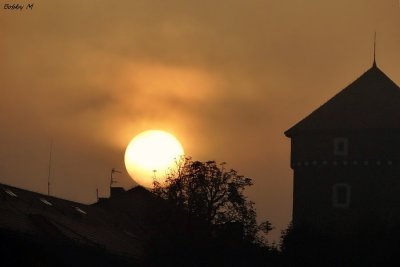 Sunrise over the castle
