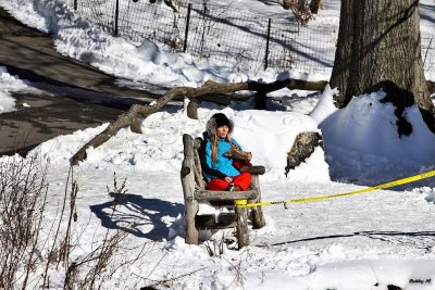 Winter sunbathing