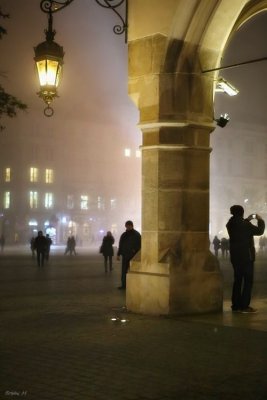 Figures in the mist