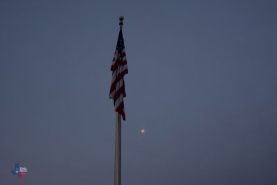 Old Glory & Moon ( Flag Friday)