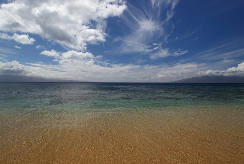 Snorkeler at Kahekili