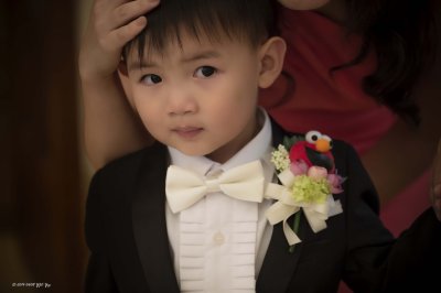 20140608 Grandson as Flower Boy @ Nephew's Wedding