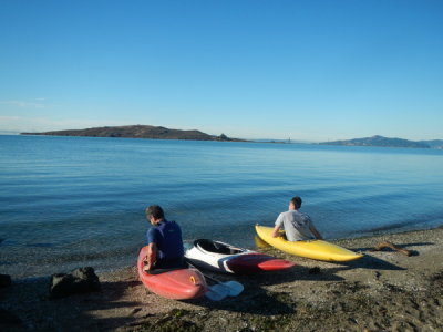 We paddled around the island in the background