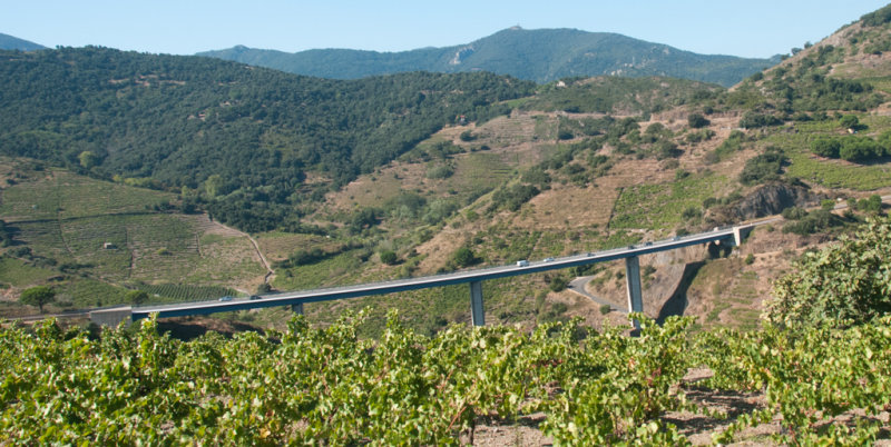 Viaduc sur la D914 prs de Collioure