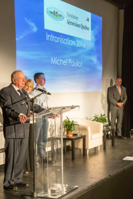 Michel Pouliot lors de son intronisation juin 2014.