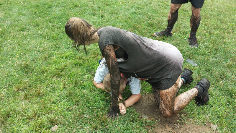 Nick didnt want to get muddy...