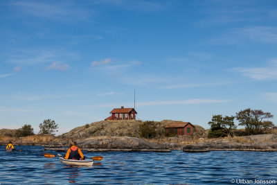 Vi paddlade en lov via Källskär som är den gamla lotsutkiken.