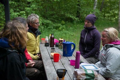 Åter vid stugorna