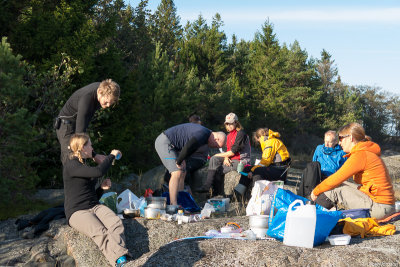 Riktigt varmt i solen när man kom i lä.