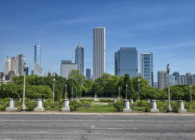 Chicago Skyline Looking North From Congress Parkway