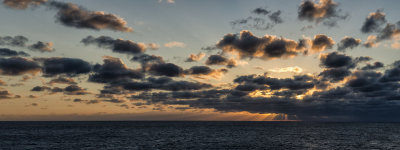 Sunset Panorama At Sea