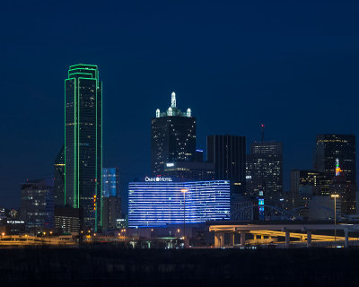 Dallas Skyline - Night New Years Eve