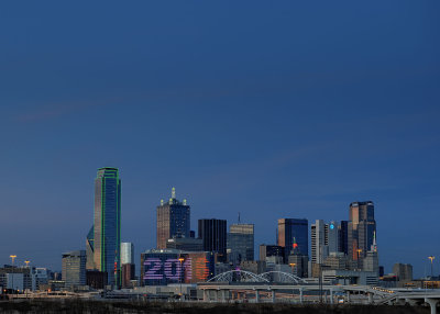 Dallas Skyline - Night New Years Eve