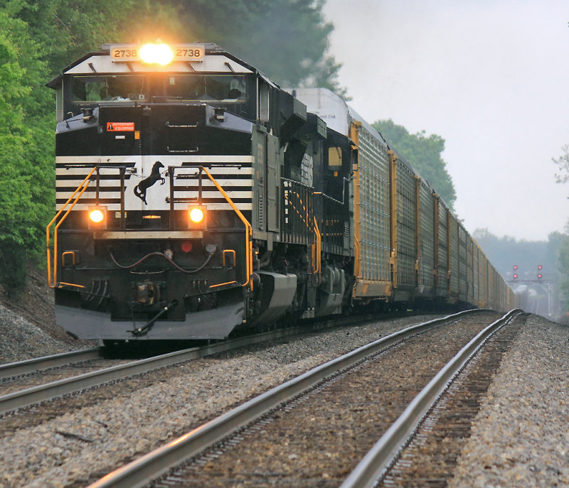 Northbound 282 in the rain at Jacobs Loop, just North of Waynesburg Ky 