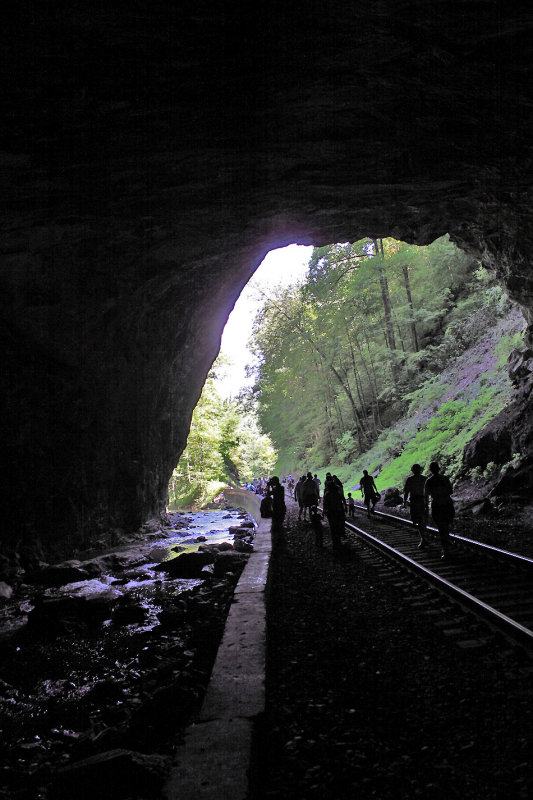 Looking West out of Natural Tunnel 