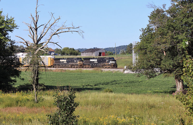 Northbound 282 comes into Bowen with some sweet early morning light 