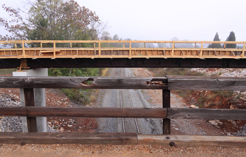 The main span is now in place for the new Jones Knob Bridge 