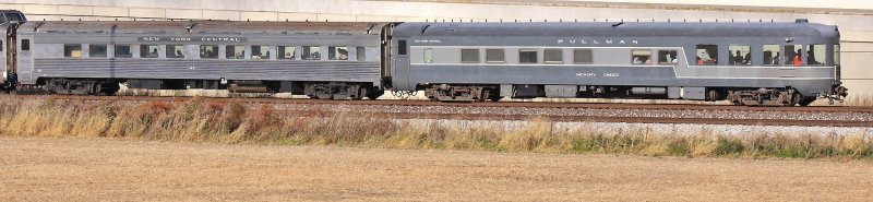The NYC observation car Hickory Creek brings up the rear at Clymers 
