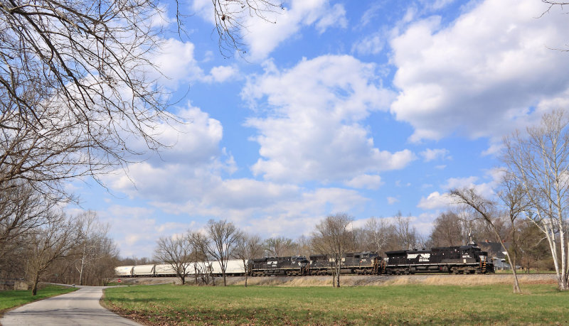 Eastbound 111 in the Benson Creek Dip at Avenstoke 
