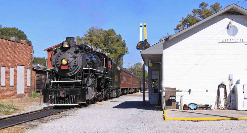 4501 passes the C&C depot in downtown Lafayette, Ga