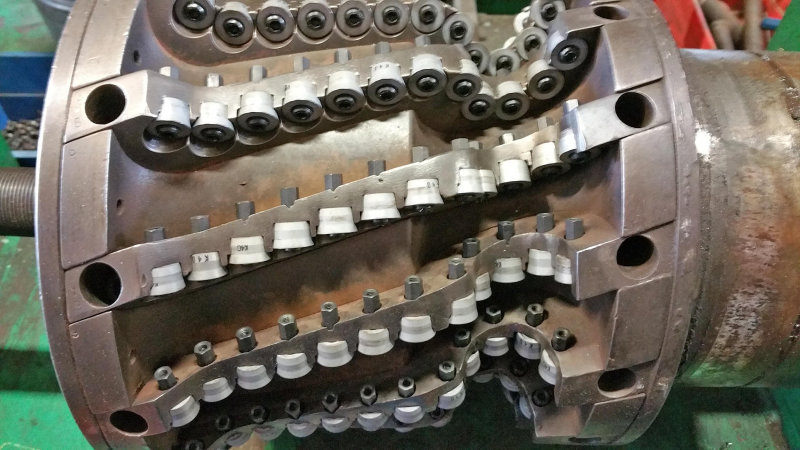 Rebuilt cutting head for the Simmons Wheel Cutting machine