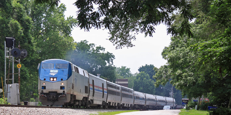 Amtrak 51 Northbound on the old Monon at Battleground 