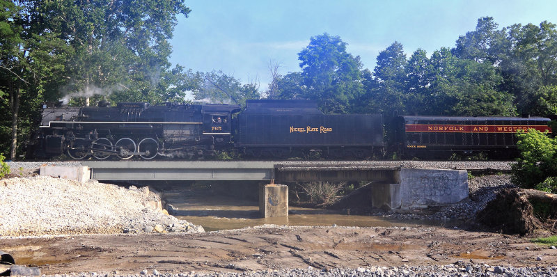 765 eases over Loon creek near Andrews. This bridge had washed out just a couple of weeks before during a flash flooding event 