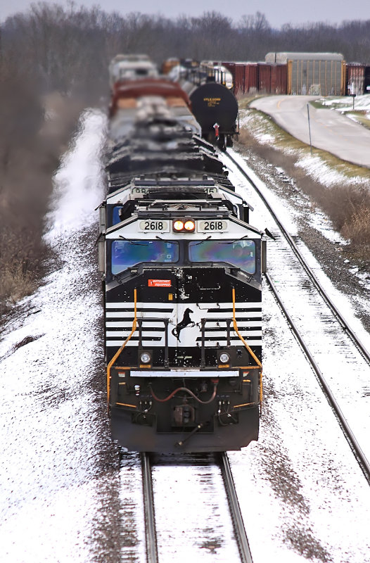 112 Tops over Waddy hill as 167 sits in the siding.  