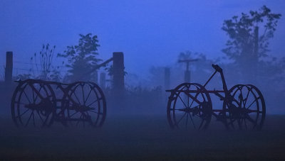 Fog in the Bluehour, after a strom had passed. 