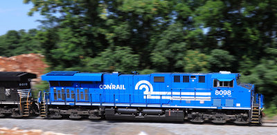 A  Standing Pan of Conrail 8098 as it leads empty coal train 797 near Elihu Ky 