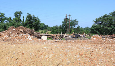 The remains of the last house to be removed near Jones Knob 