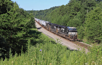 Northbound UPS traffic sprints through Southern KY on train 216 near Parkers Lake Ky 