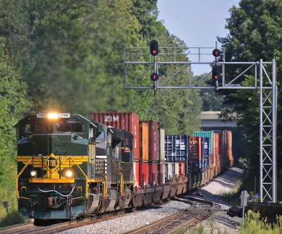 Erie 1068 leading NS 22A at East Waddy KY 