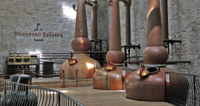  3 solid copper stills (made in Rothes, Scotland) are used to distill the mash. 