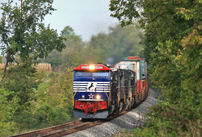 NS 6920, the Honoring our Veterans SD60E leads train 376 at Convoy Ky 