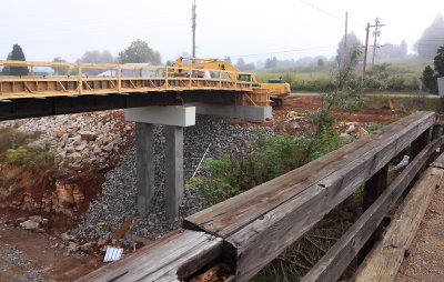 Progress on the new Jones Knob road bridge over the soon to be 2 track mainline