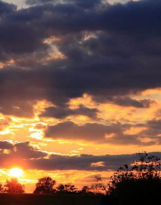 Another awesome sunset over the ridge, as seen from our front door 