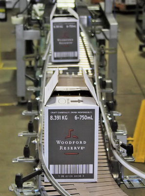 Cases of freshly bottled bourbon ready to be shipped around the world.