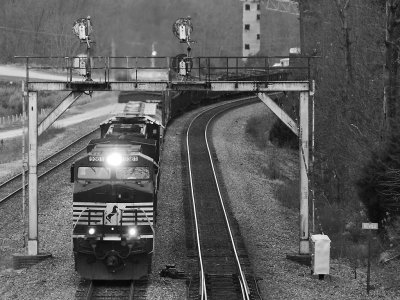 111 passes the old Southeast coal loadout at Revilo 