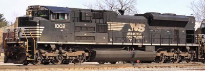 NS SD70Ace #1002 on train 174 at DV Tower