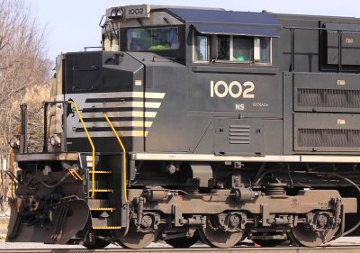NS SD70Ace #1002 on train 174 at DV Tower 
