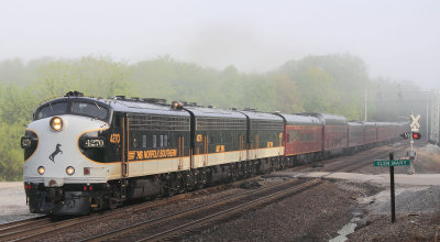 The fog on Black Wolf Creek is just starting to lift as 955 rolls South at Glen Mary, TN 