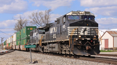 NS 285 races through Lawrenceburg on a cold April afternoon