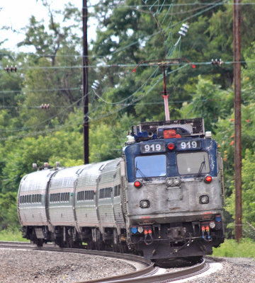 Eastbound Amtrak Keystone Service train at Leaman Place, PA