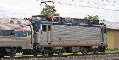 Amtrak AEM7 #935 at Leaman Place, Pa