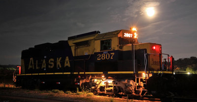 The moon shines bright over CCET 2807 on a muggy August night