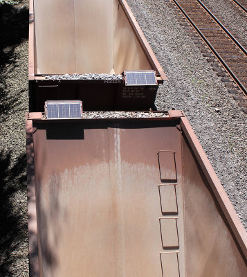 Solar panels on a HERZOG ballast train 