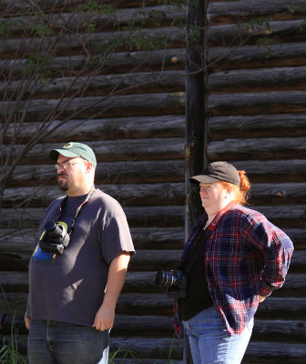 Larry & Carm at Rock Spring, Ga waiting on Southern 4501 